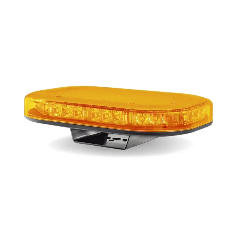 LED Autolamps LB246AM 12/24V Amber Emergency Mini Light Bar Amber Lens With Amber LEDs 18 Selectable Flash Patterns