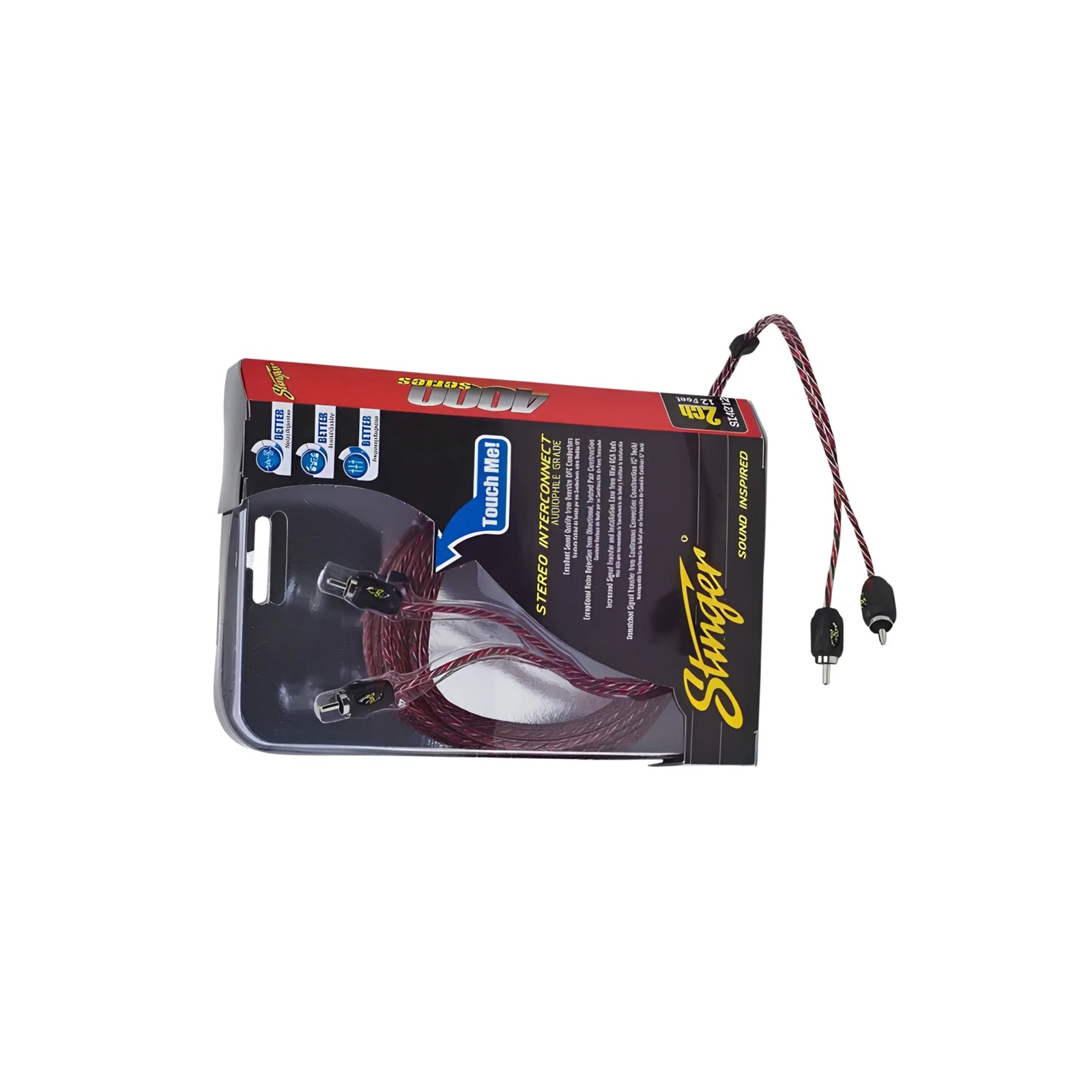 Stinger SI429 4000 Series 2-Channel 9Ft. RCA Lead Cable