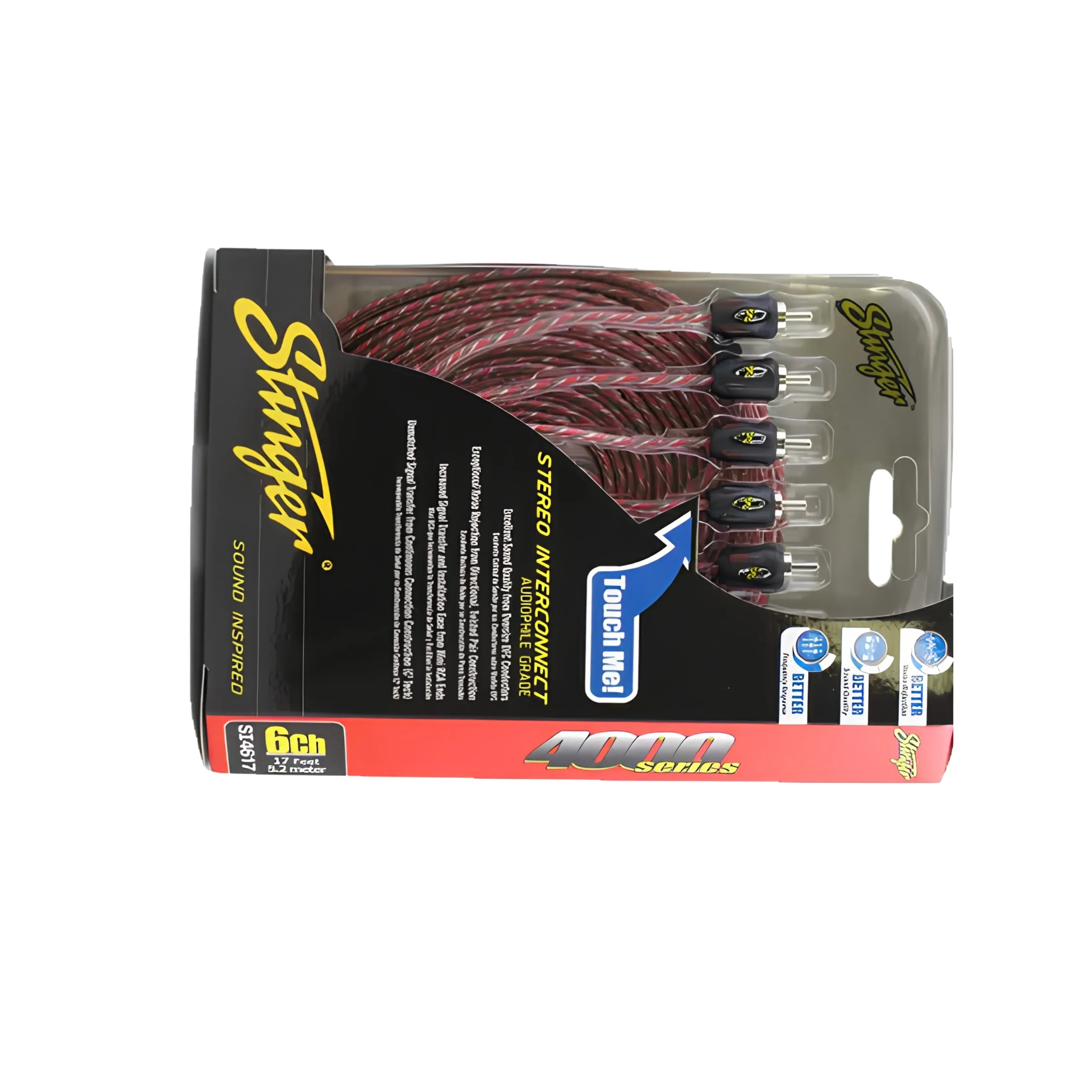 Stinger SI4617 5M 4000 Series 6 Channel RCA Interconnects