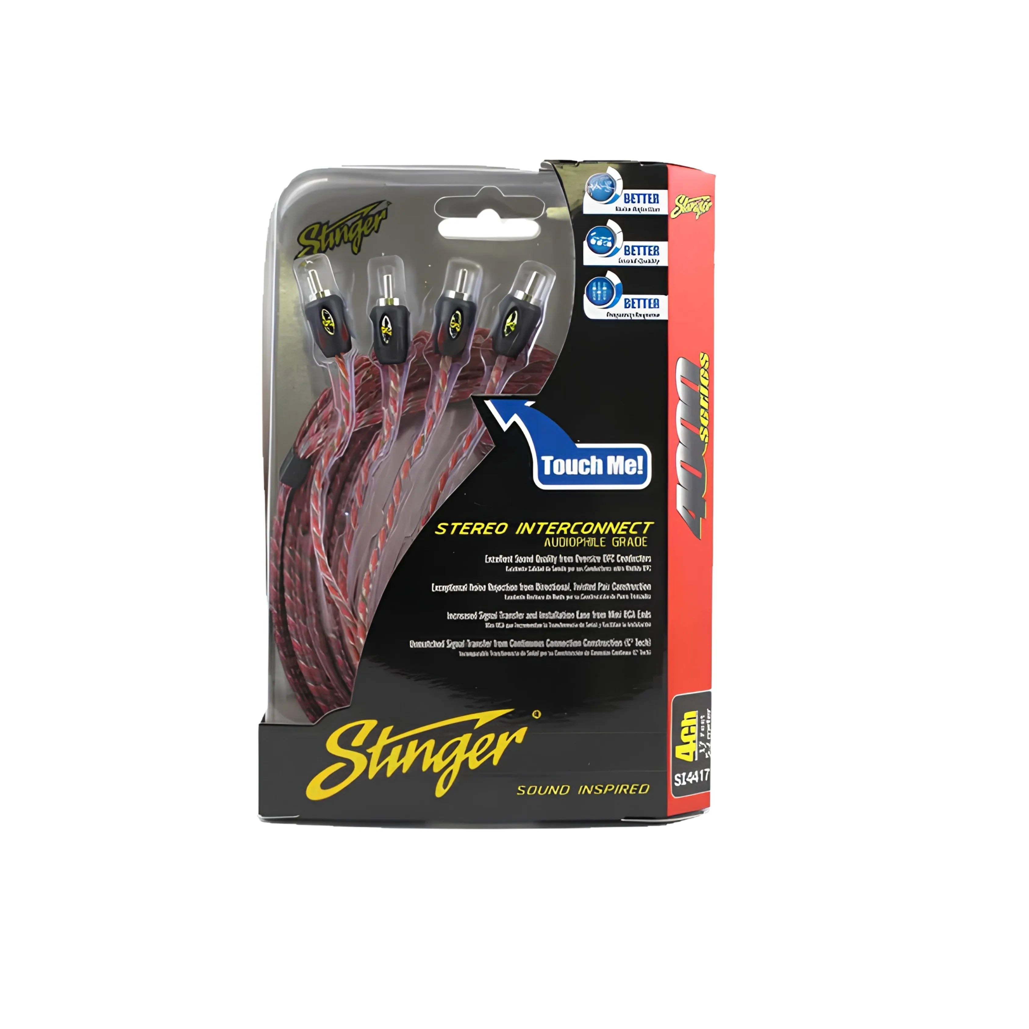 Stinger SI4417 5m 4000 Series 4 Channel RCA Interconnects