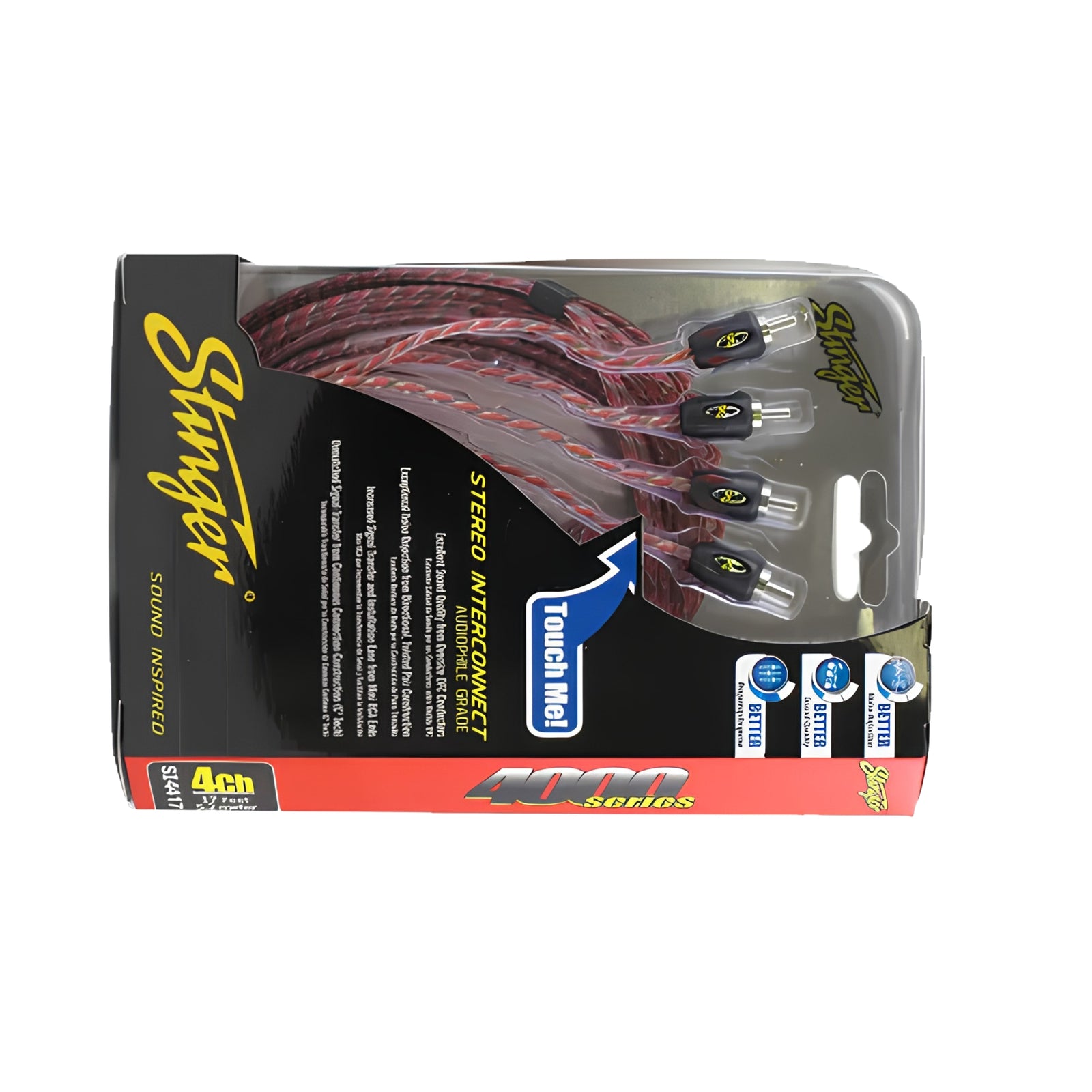 Stinger SI4417 5m 4000 Series 4 Channel RCA Interconnects