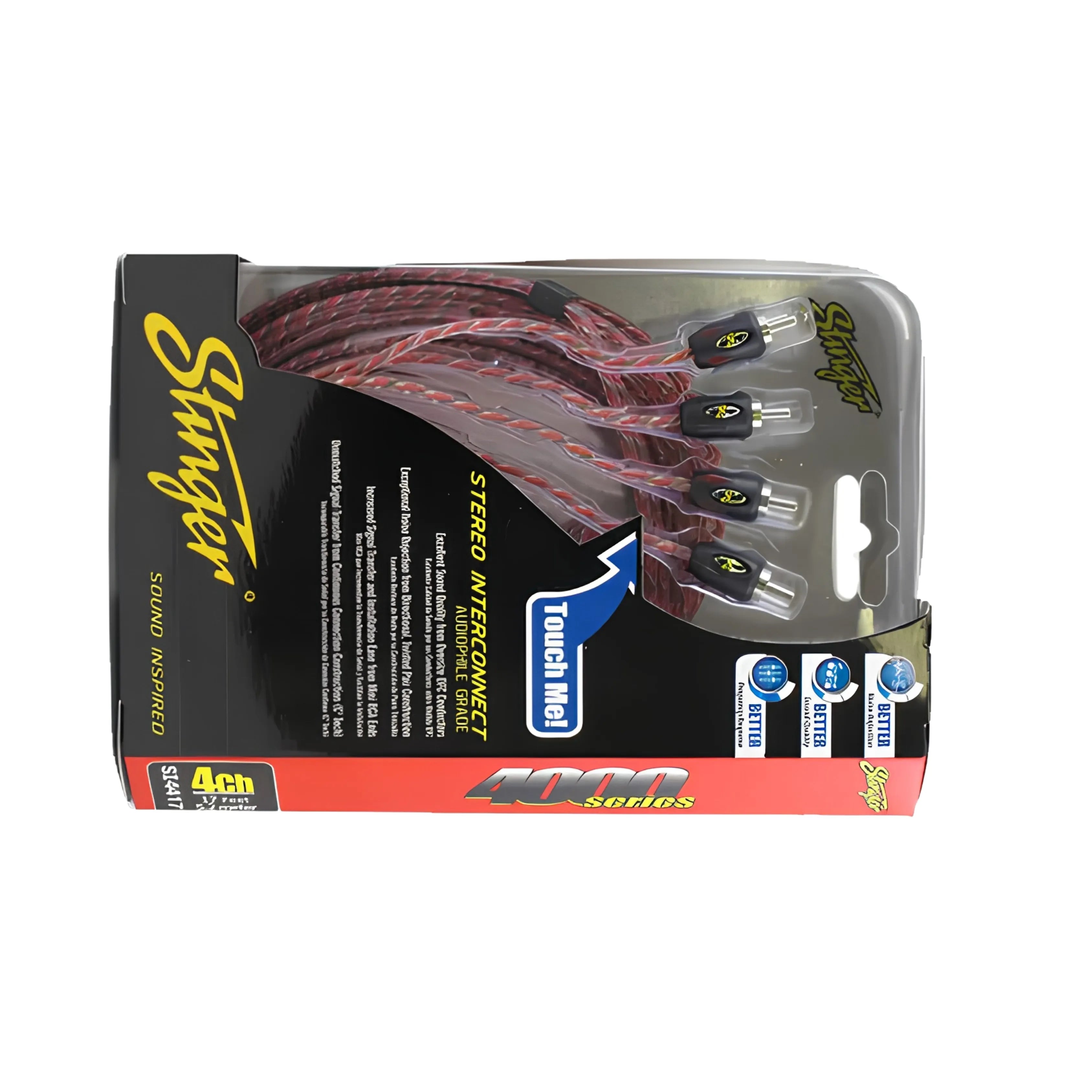 Stinger SI4417 5m 4000 Series 4 Channel RCA Interconnects