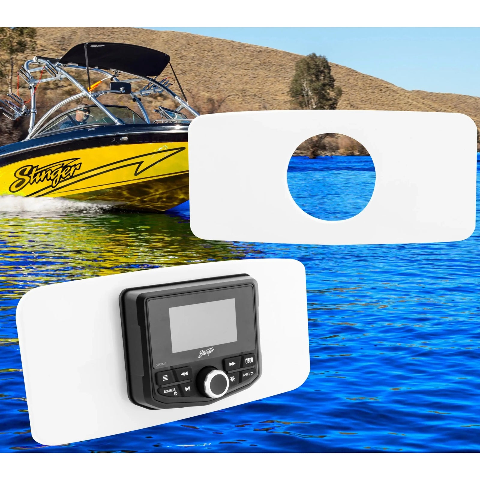 Stinger SEADASH3W 3″ White Universal Marine Radio Dash Kit