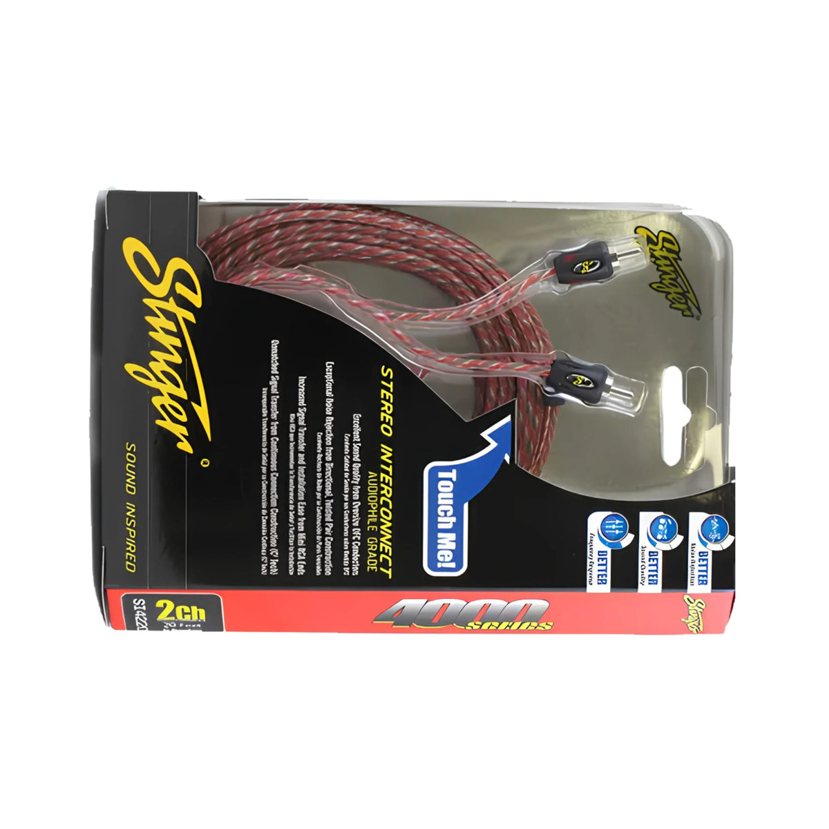 Stinger SI4220 6m 4000 Series 2 Channel RCA Interconnects