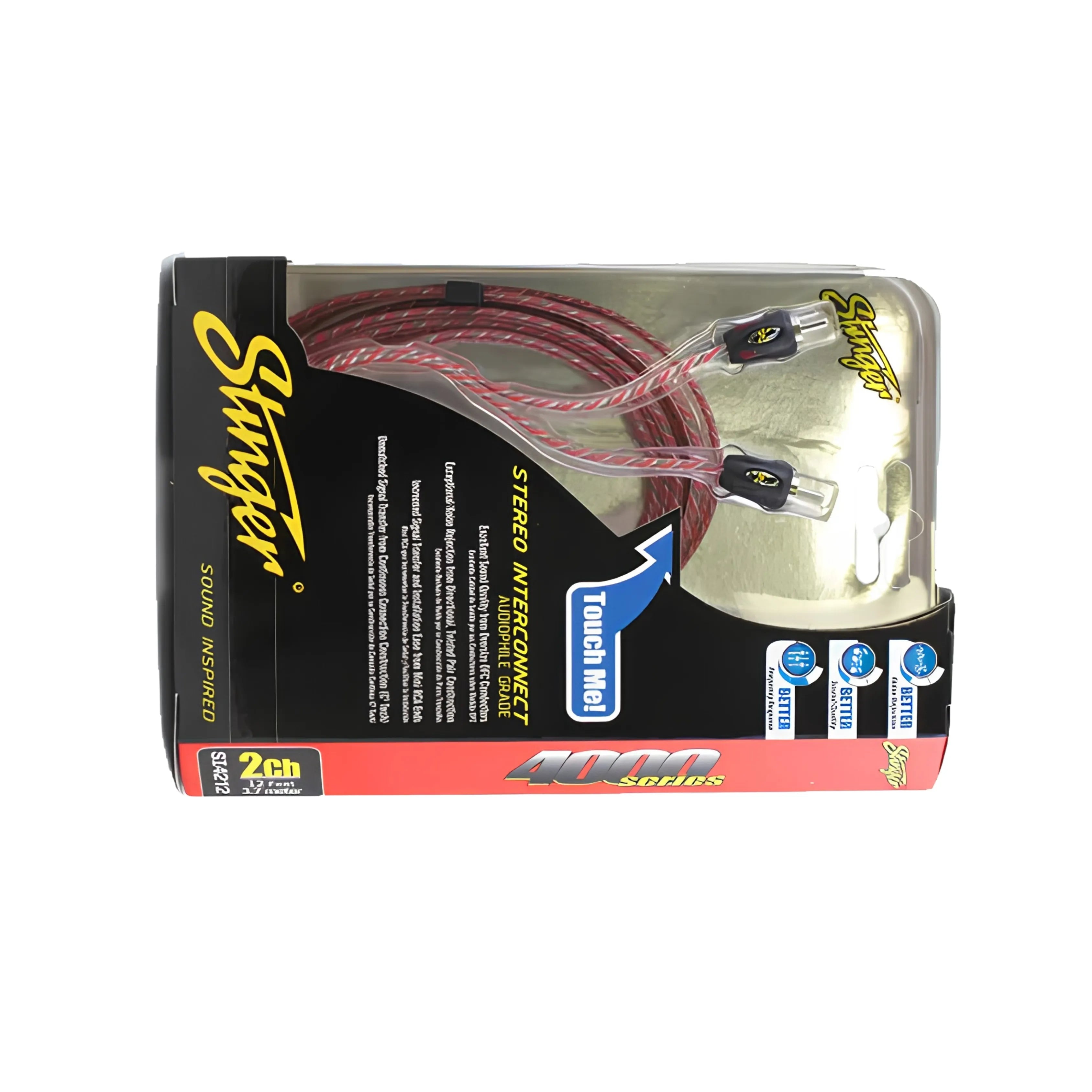 Stinger SI4212 3.6m 4000 Series 2 Channel RCA Interconnects