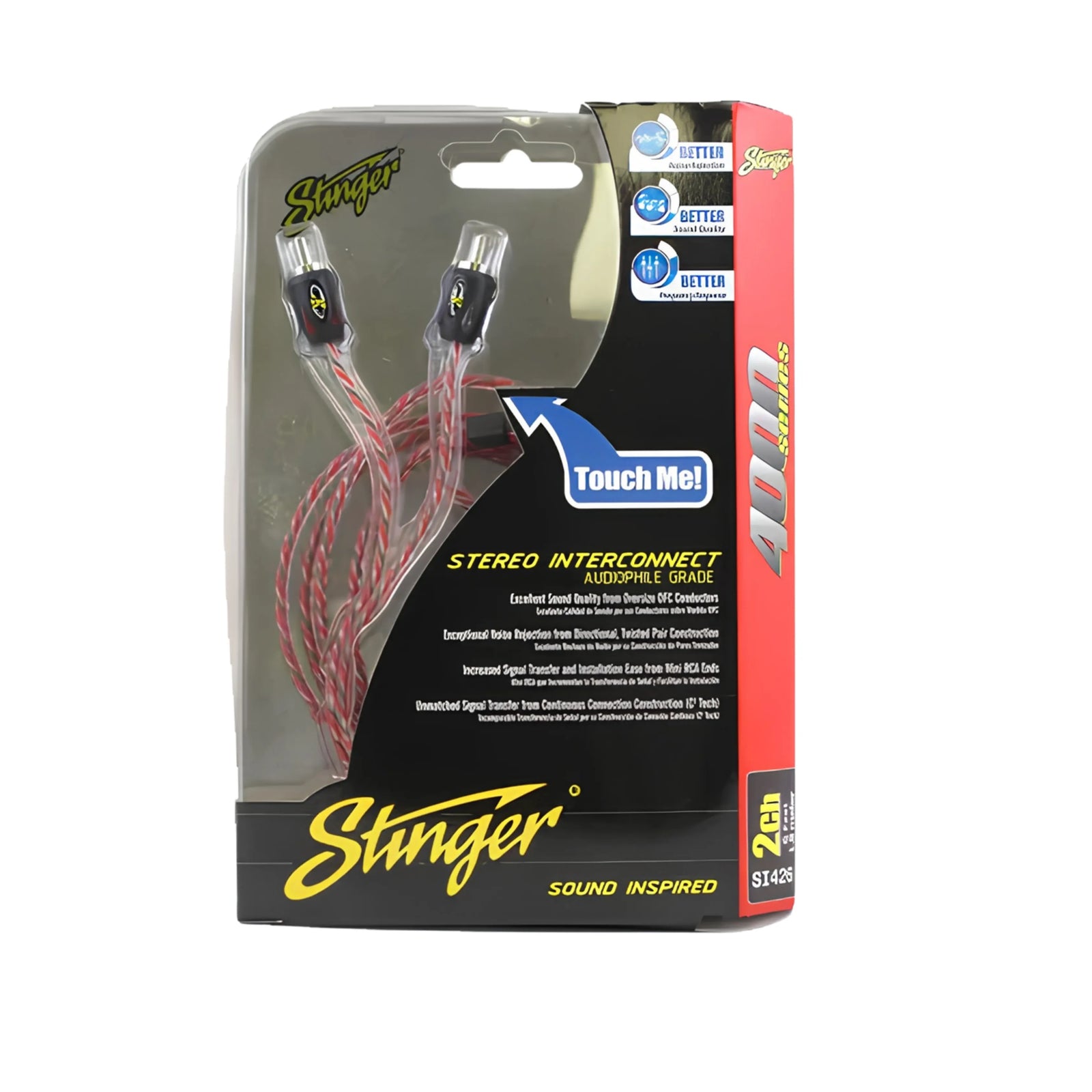 Stinger SI426 1.8m 4000 Series 2 Channel RCA Interconnects