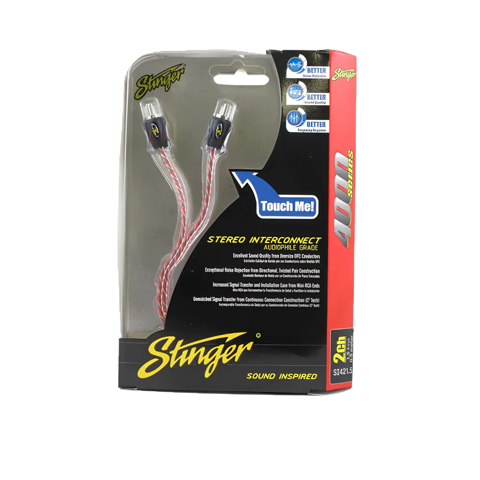 Stinger SI421.5 .45m 4000 Series 2 Channel RCA Interconnects
