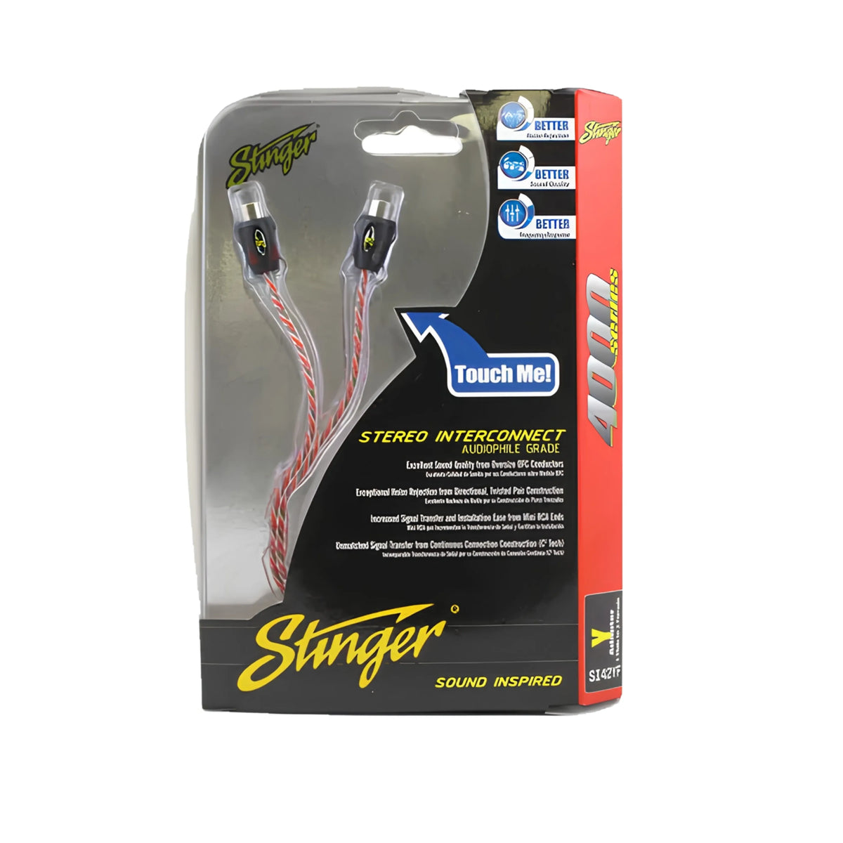 Stinger SI42YF 2-Channel 4000 Series 2 Female To 1 Male RCA Y-Adapter Cable
