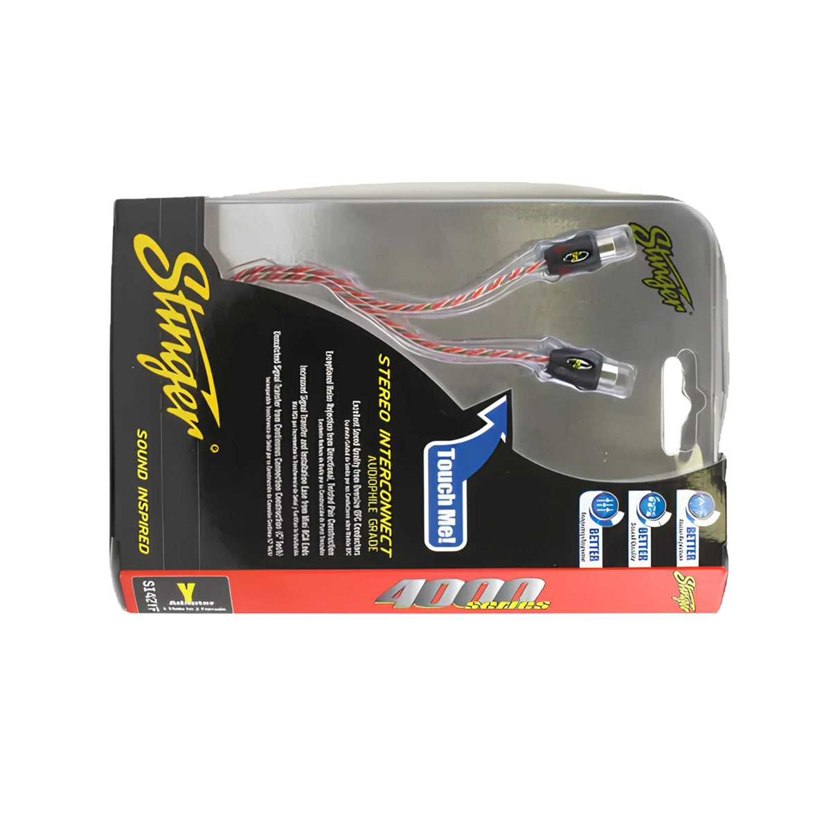 Stinger SI42YF 2-Channel 4000 Series 2 Female To 1 Male RCA Y-Adapter Cable