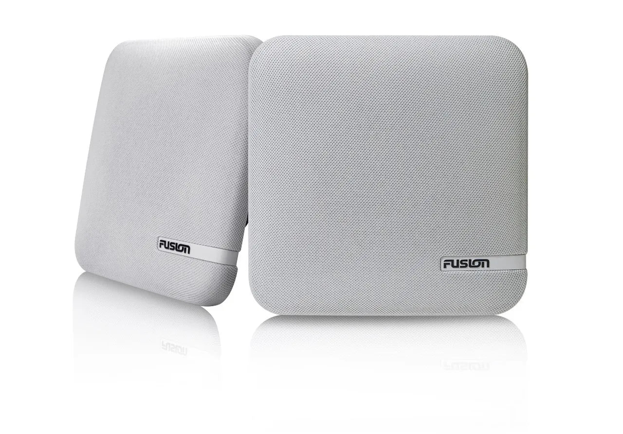 Fusion SM-F65CW (010-02263-10) 6.5" 100Watt Classic White Shallow Mount Marine Speaker Pair