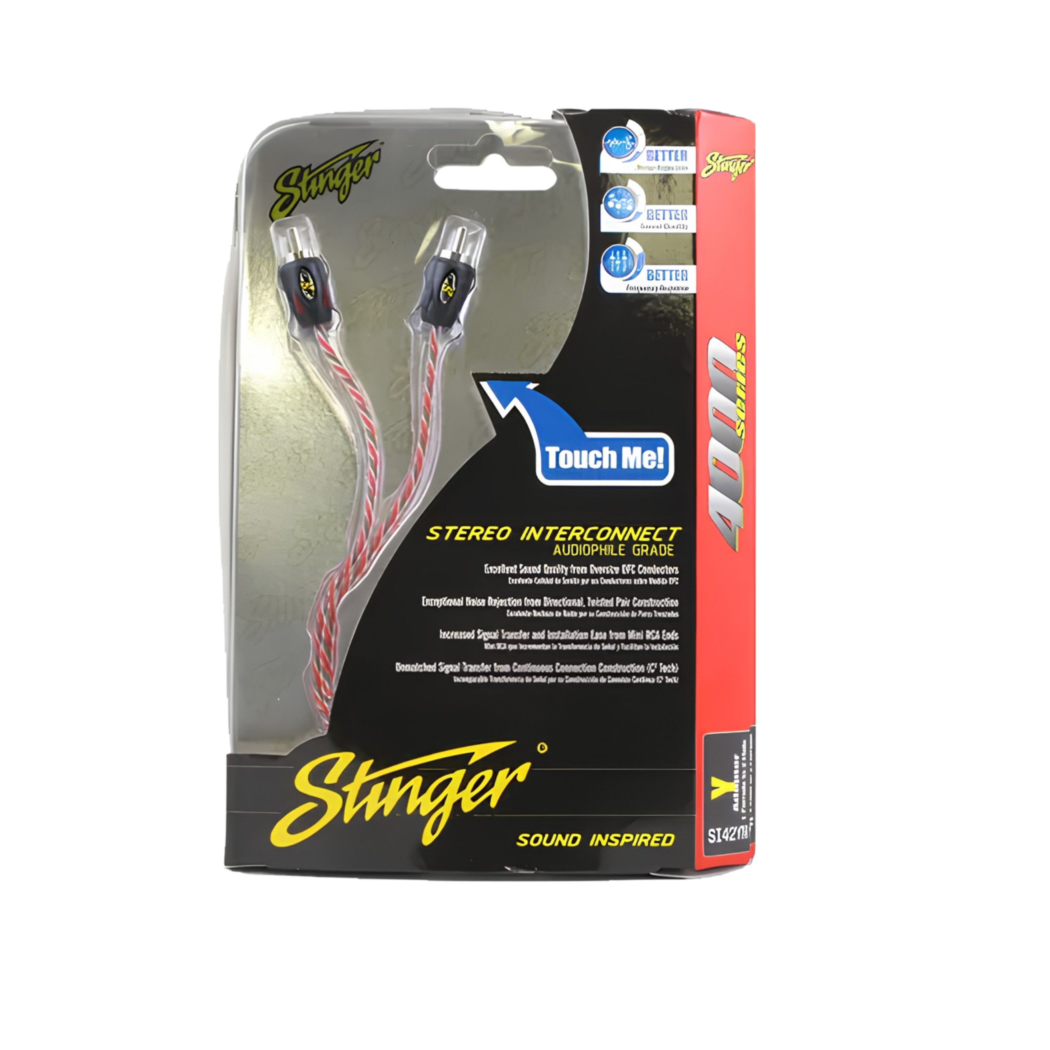 Stinger SI42YM 2-Channel 4000 Series 1 Female To 2 Male RCA Y-Adapter Cable