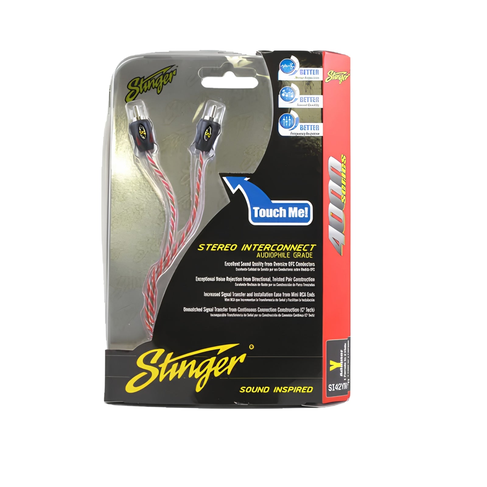 Stinger SI42YM 2-Channel 4000 Series 1 Female To 2 Male RCA Y-Adapter Cable