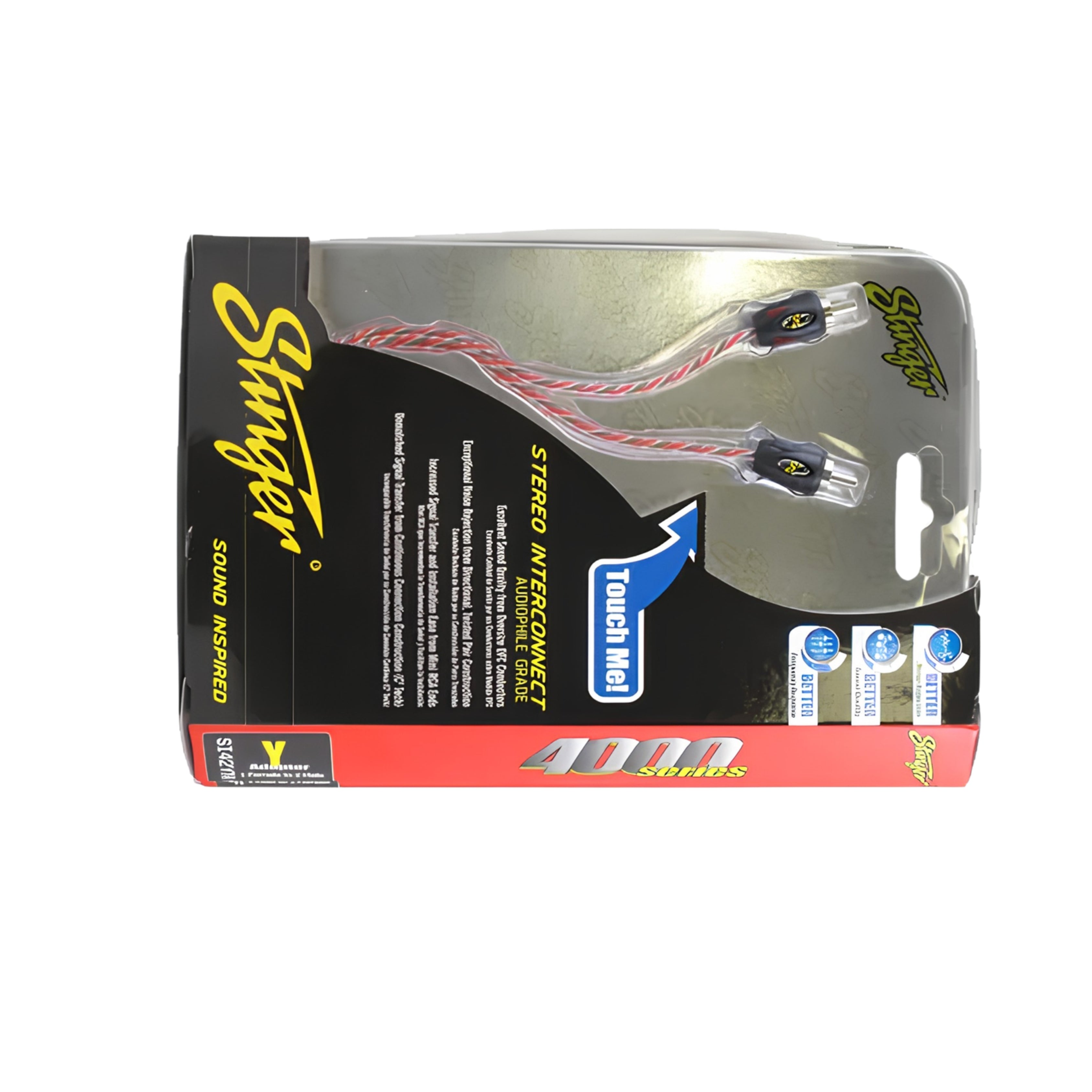 Stinger SI42YM 2-Channel 4000 Series 1 Female To 2 Male RCA Y-Adapter Cable