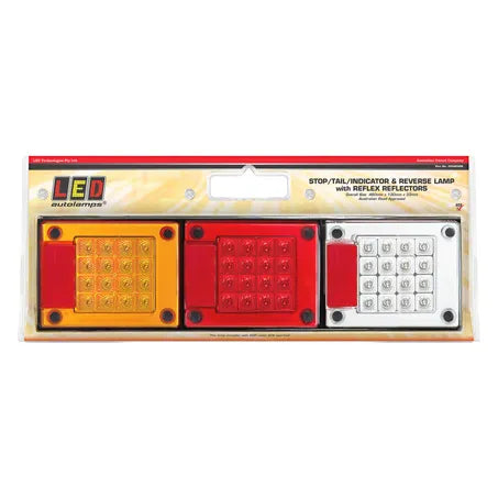 LED Autolamps 460ARWM 12/24V Stop/Tail/Indicator/Reverse Lamp 460x130x33mm