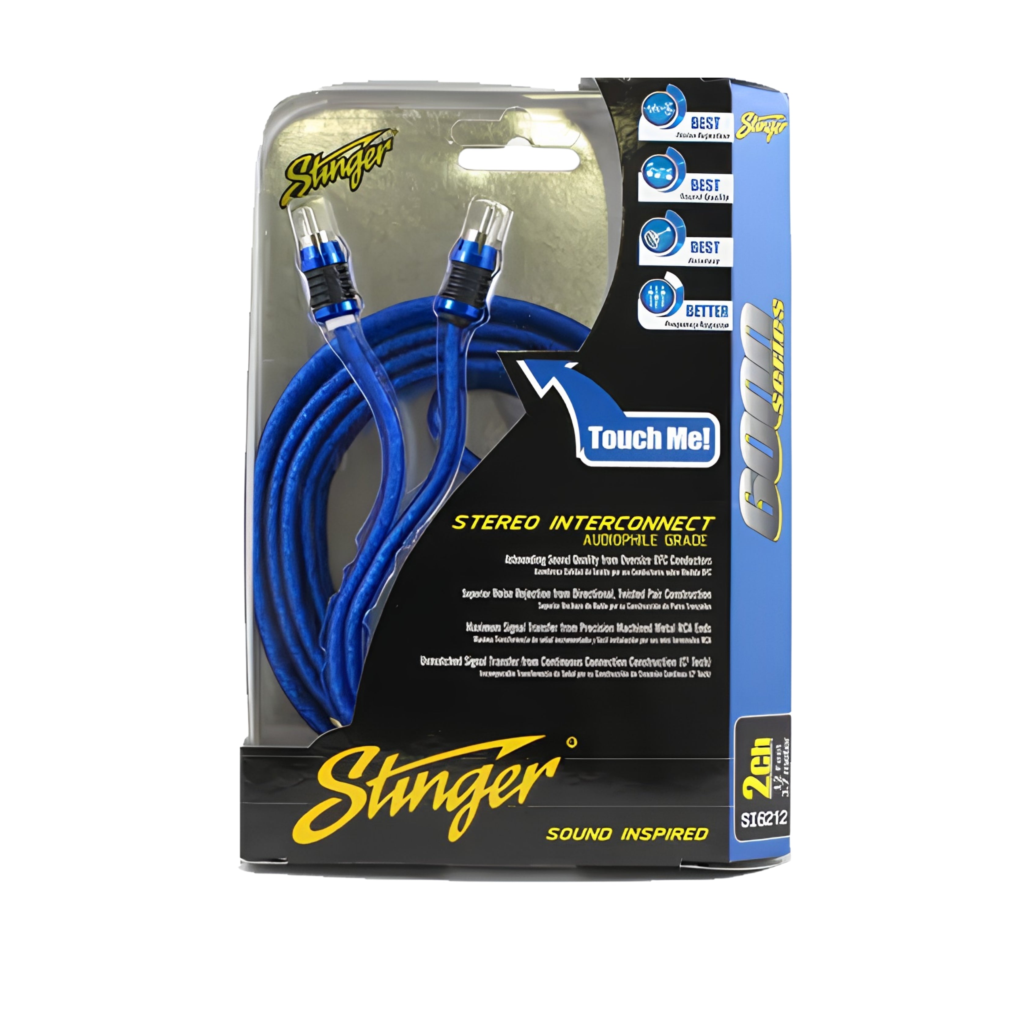 Stinger SI6212 6000 Series 2 Channel 12ft RCA Lead