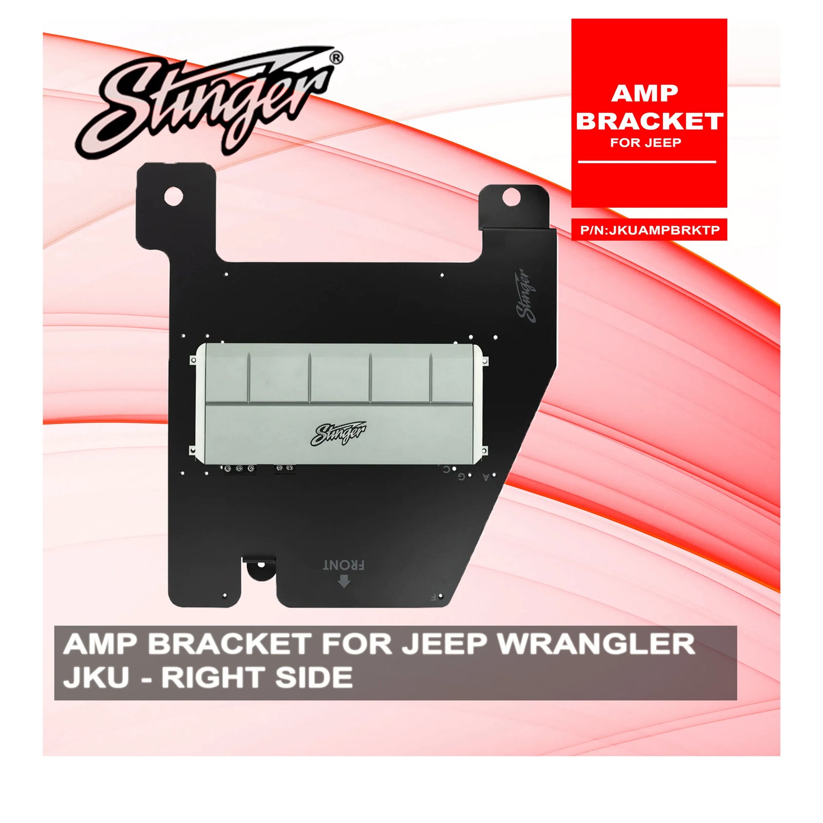Stinger JKUAMPBRKTP RHS Amplifier Bracket Suits Jeep Wrangler JKU