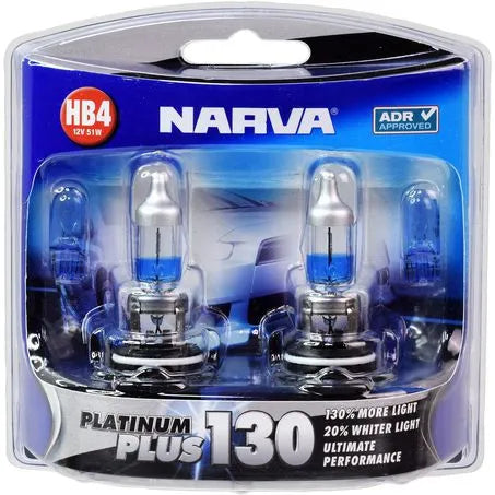Narva 48544BL2 HB4 Platinum Plus 130 Globe 12V 51W 2 Pce
