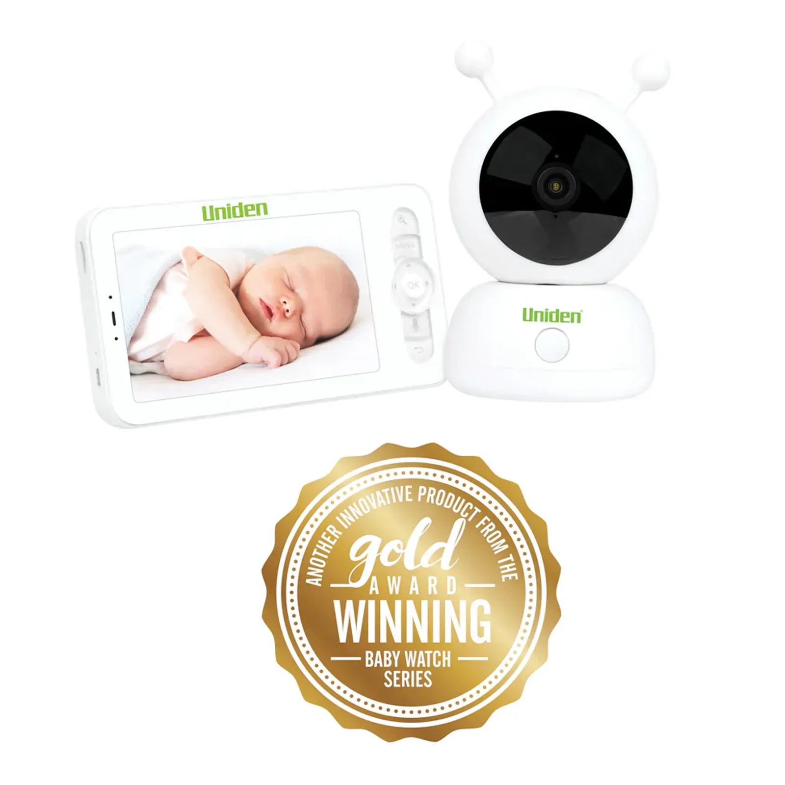 UNIDEN BW6141R - 2K Super HD Smart Baby Monitor with 5" Screen and Bunny Cover