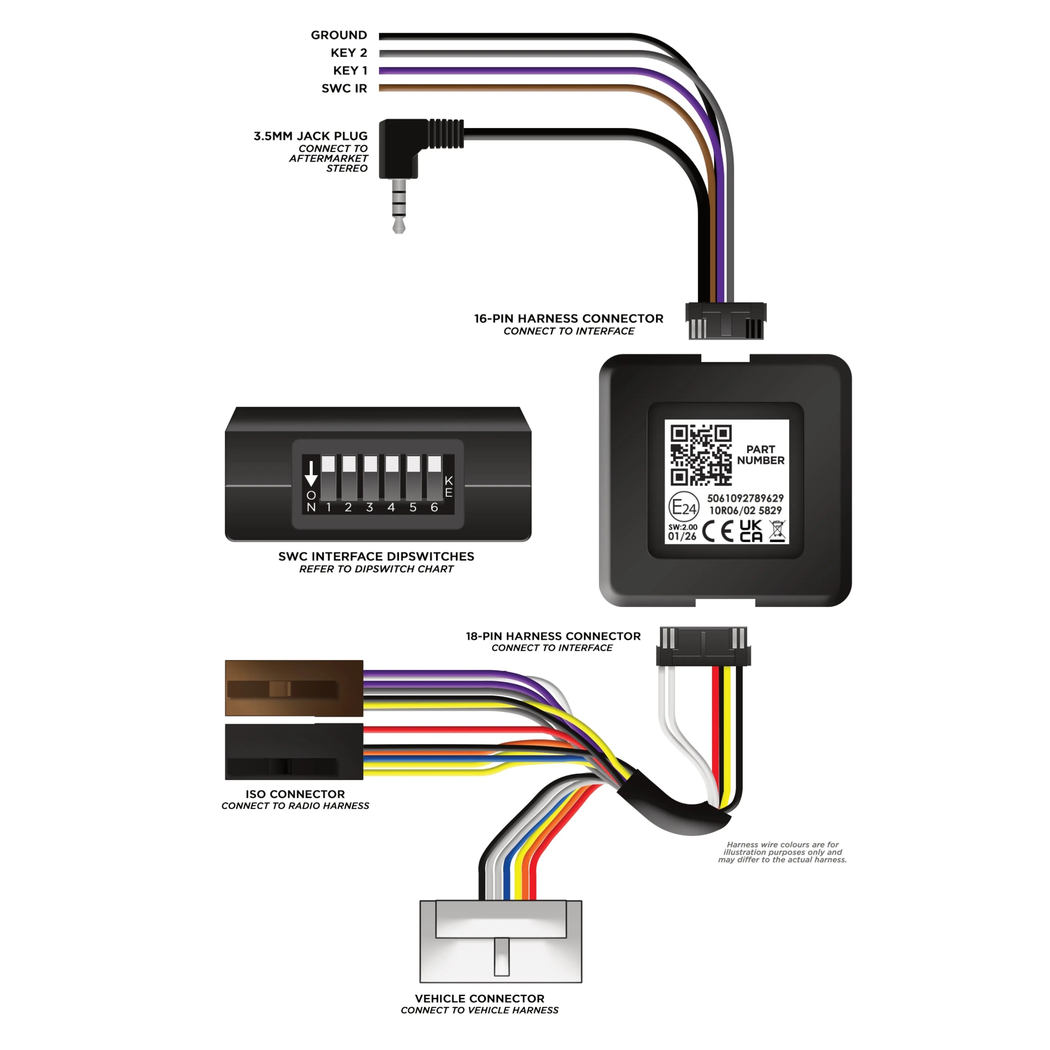 Aerpro SWSU3C Steering Wheel Control Interface Subaru Various