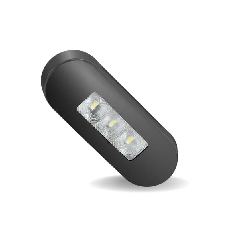LED Autolamps 86BWM 12/24V Front End Outline Marker Lamp Clear Lens Coloured LEDs Black Steel Bezel Blister Pack