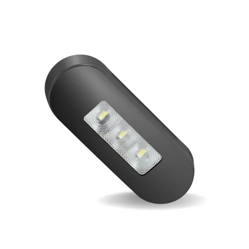 LED Autolamps 86BWM 12/24V Front End Outline Marker Lamp Clear Lens Coloured LEDs Black Steel Bezel Blister Pack
