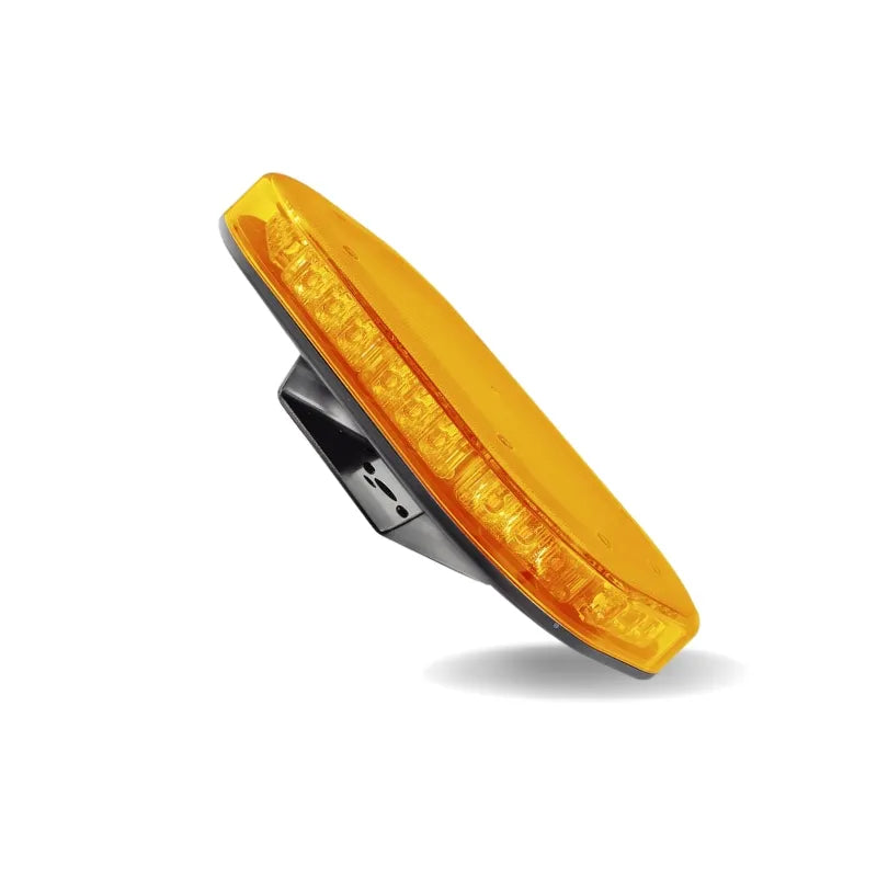 LED Autolamps LB246AM 12/24V Amber Emergency Mini Light Bar Amber Lens With Amber LEDs 18 Selectable Flash Patterns