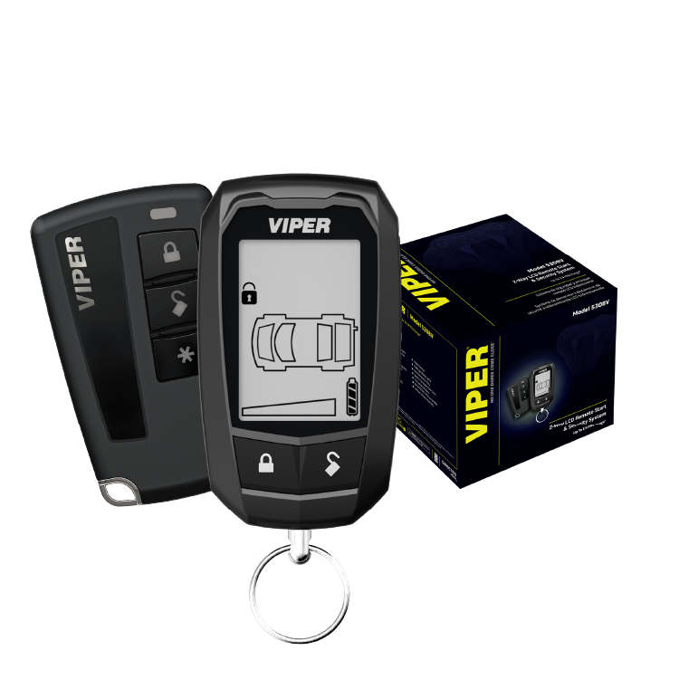 VIPER 5308V enhanced LCD 2-way remote start and security system with command-confirming transmitter and backup remote