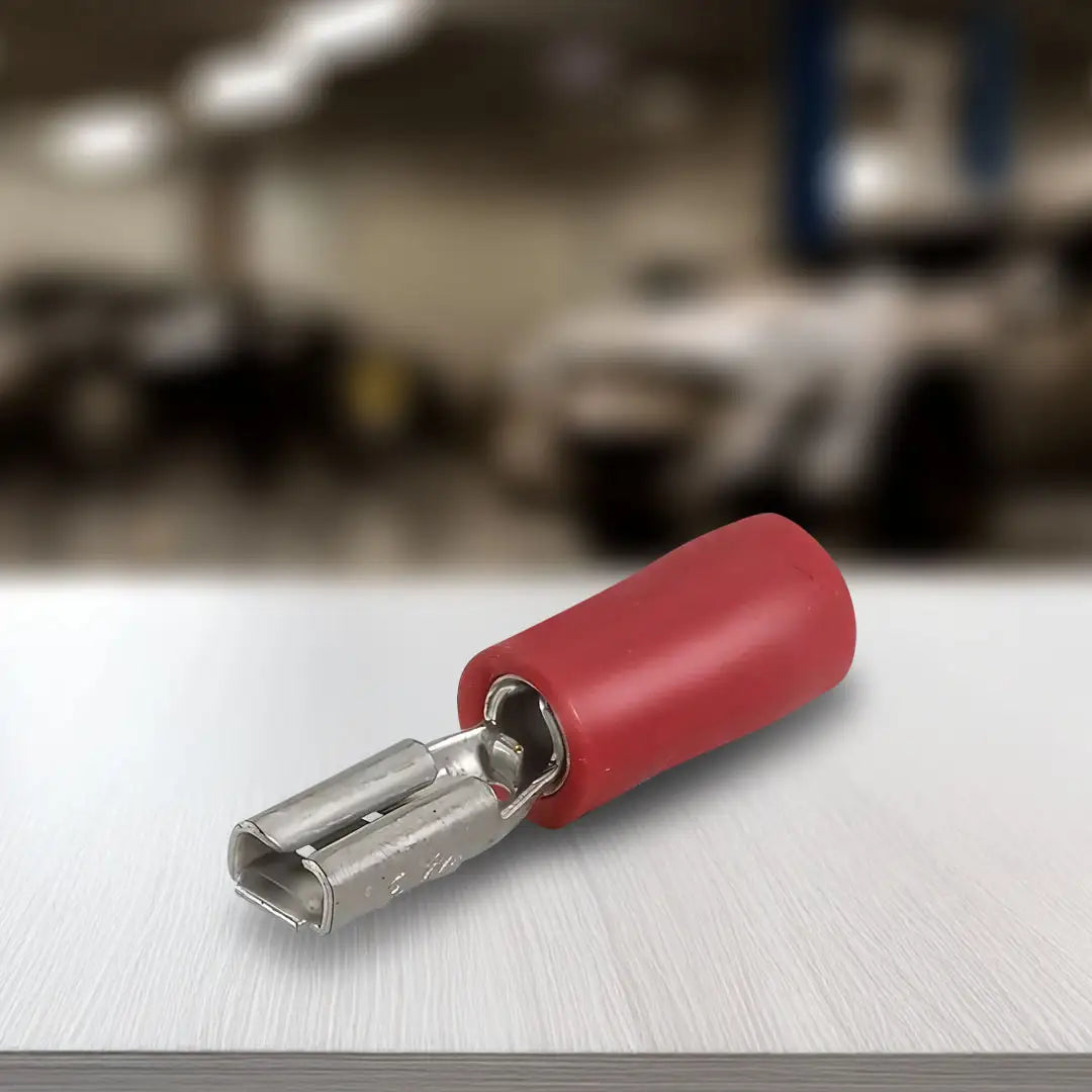 Narva 56033BL | 3mm Terminal Blade | Female Crimp Red Insulated - 18 Pce