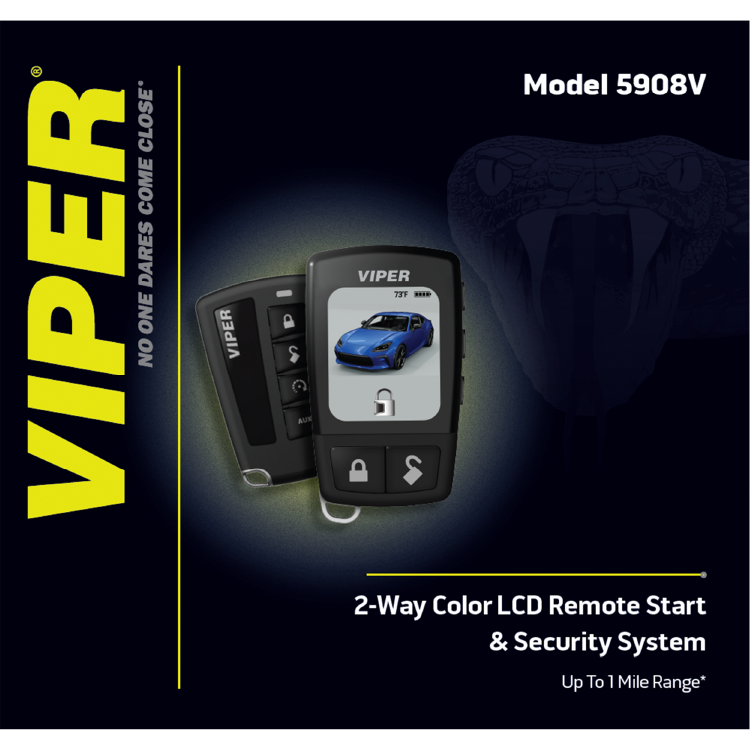 VIPER 5908V | Color LCD 2-Way Remote Start Security System