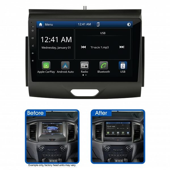 Aerpro AMFO6 9" Multimedia Receiver Suit Ford Everest 2015 - 2017 & Ranger PX2/PX3 2015 - 2021 (8" Display Sync 3 Only)
