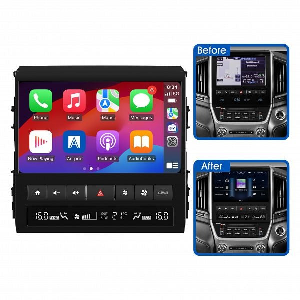 Aerpro AMUTO53 10" Headunit Advanced Infotainment System Suit Landcruiser 200 Series VX & Sahara 2016 - 2021