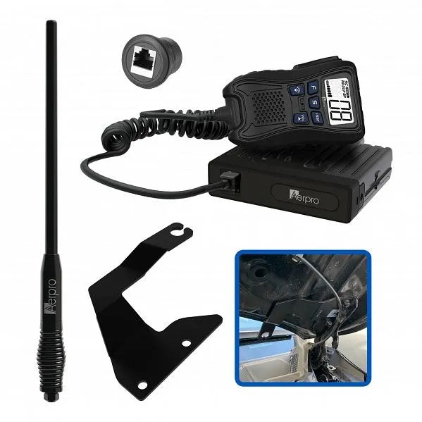 Aerpro APJPCBH1 Hideaway 5W UHF CB Kit Jeep Grand Cherokee WK