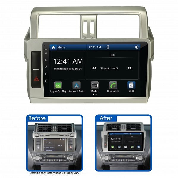 Aerpro AMATO36 10" Multimedia Receiver Suit Toyota Prado 150 Series 2014 - 2017
