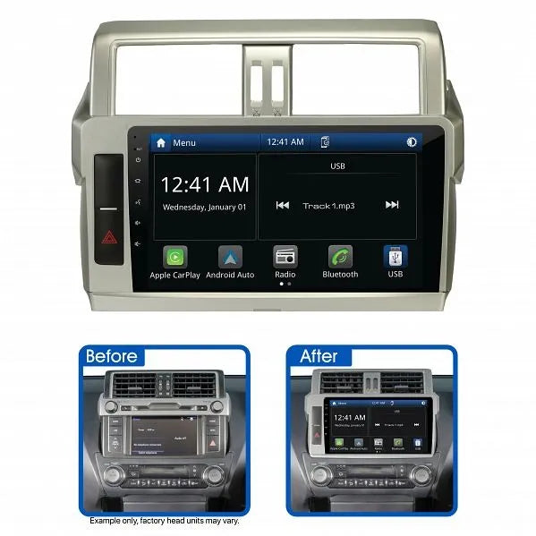 Aerpro AMATO36 10" Multimedia Receiver Suit Toyota Prado 150 Series 2014 - 2017