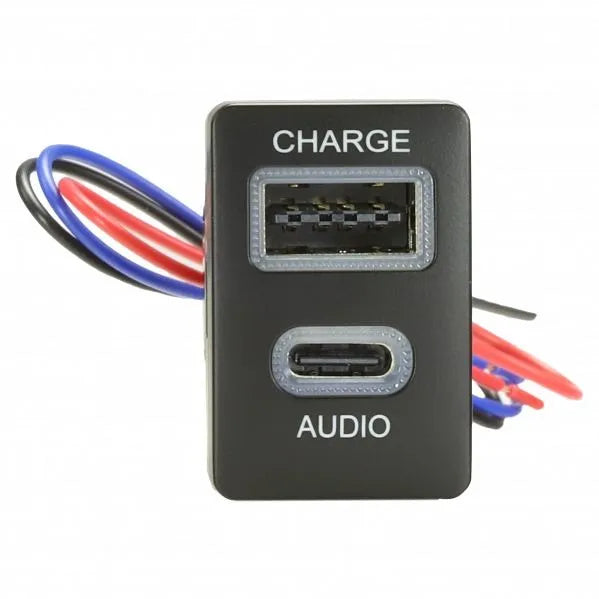 Aerpro APUSBTO7 USB-C Pass-Through & USB Charge Socket Suit Toyota Various Models (21mm x 32mm)