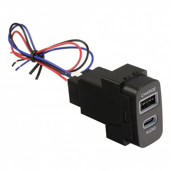 Aerpro APUSBMT4 USB-C Pass-Through & USB Charge Socket Suit Mitsubishi Various Models (19.5mm x 36.5mm)