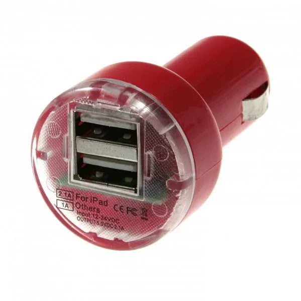 Aerpro DUSBPCRD 12/24V Dual USB Port Charger - Red