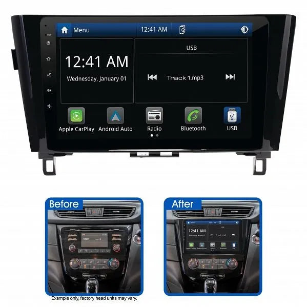 Aerpro AMANI17 10" Multimedia Receiver Suit Nissan Qashqai 2021 - ON & X-Trail 2021 - ON (Factory NAV & 360 Camera Models Non-Amplified)