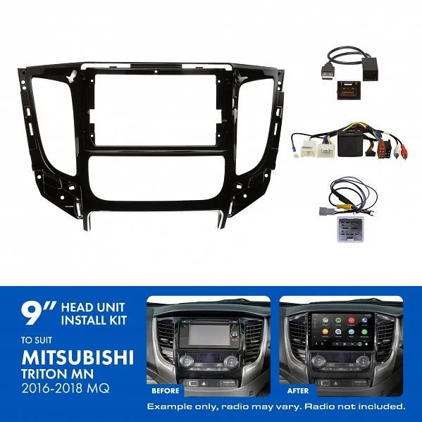 Aerpro AKMB8 | 9" Install Kit Suit Mitsubishi Triton 2016 - 2018 (Compatible With Pioneer DMH-AP6650BT & Kenwood DMX80AXS)