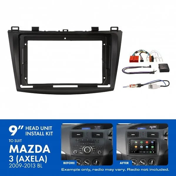 Aerpro AKMZ4 | 9" Install Kit Suit Mazda 3 2009 - 2013 (Compatible With Pioneer DMH-AP6650BT & Kenwood DMX80AXS)