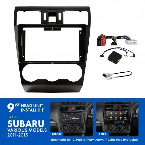 Aerpro AKSU1 | 9" Install Kit Suit Subaru Various 2012 - 2015 (Compatible With Pioneer DMH-AP6650BT & Kenwood DMX80AXS)