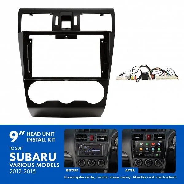 Aerpro AKSU2 | 9" Install Kit Suit Subaru Various 2012 - 2015 (Compatible With Pioneer DMH-AP6650BT & Kenwood DMX80AXS)