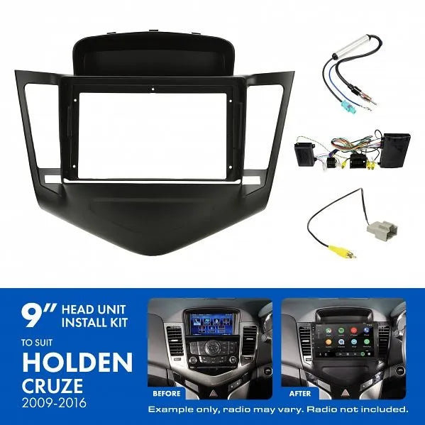Aerpro AKTGM2 | 9" Install Kit Suit Holden Cruze 2009 - 2016 (Compatible With Pioneer DMH-AP6650BT & Kenwood DMX80AXS)