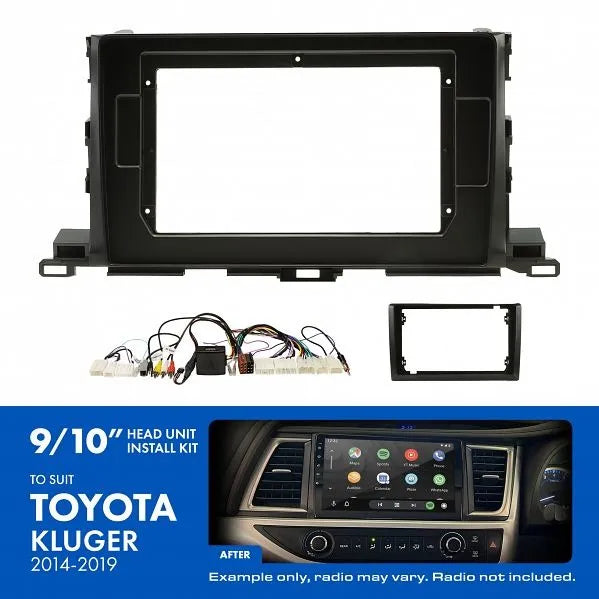 Aerpro AKTO37 | 9/10" Install Kit Suit Toyota Kluger 2014 - 2019 (Compatible With Pioneer DMH-AP6650BT & Kenwood DMX80AXS)