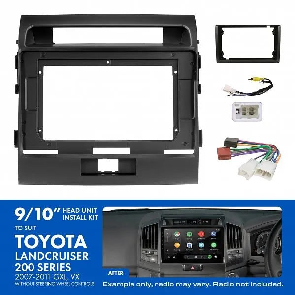 Aerpro AKTO41 | 9/10" Install Kit Suit Toyota Landcruiser 200 Series (Compatible With Pioneer DMH-AP6650BT & Kenwood DMX80AXS)