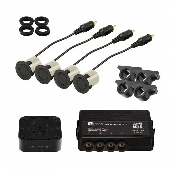 Aerpro APPS4WCR | Wireless Commercial Vehicle/Trailer Rear Parking Sensor Kit With Beeper