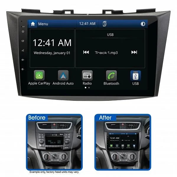 Aerpro AMASZ4 9" Multimedia Receiver Suit Suzuki Swift 2011 - 2017 (With Phone Buttons)