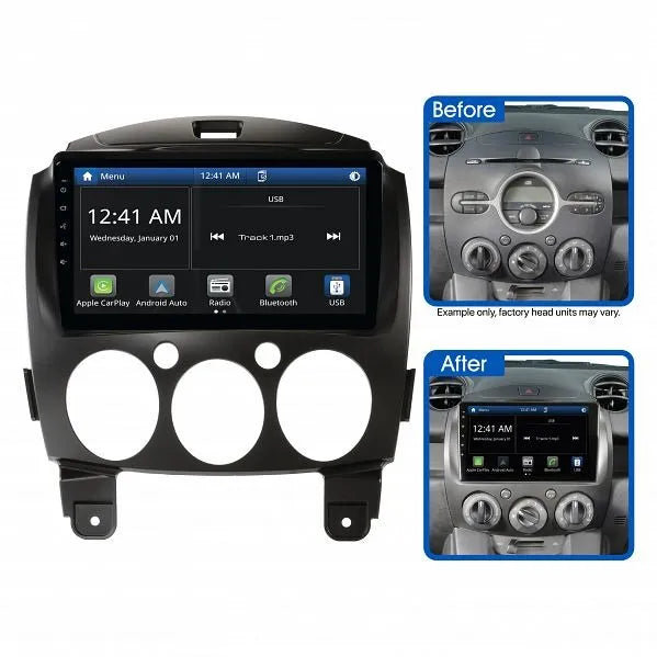 Aerpro AMAMZ7 9" Multimedia Receiver Suit Mazda 2 2007 - 2014 (With SWC)