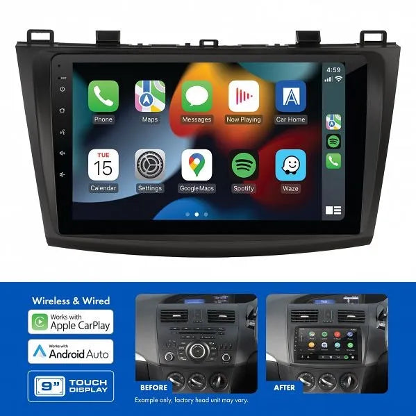 Aerpro AMAMZ4 | 9" Multimedia Receiver Suit Mazda 3 2009 - 2013