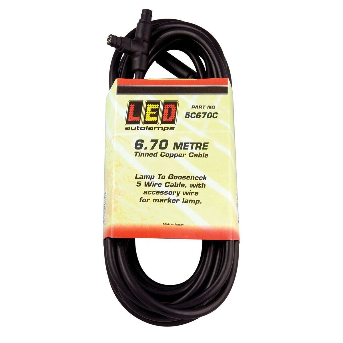 LED Autolamps 5C670C 6.7m Lamp To Lamp Cable 5 Core Suit LED Autolamps